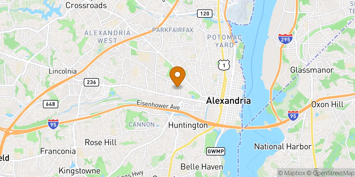 neighborhood map in Alexandria, VA