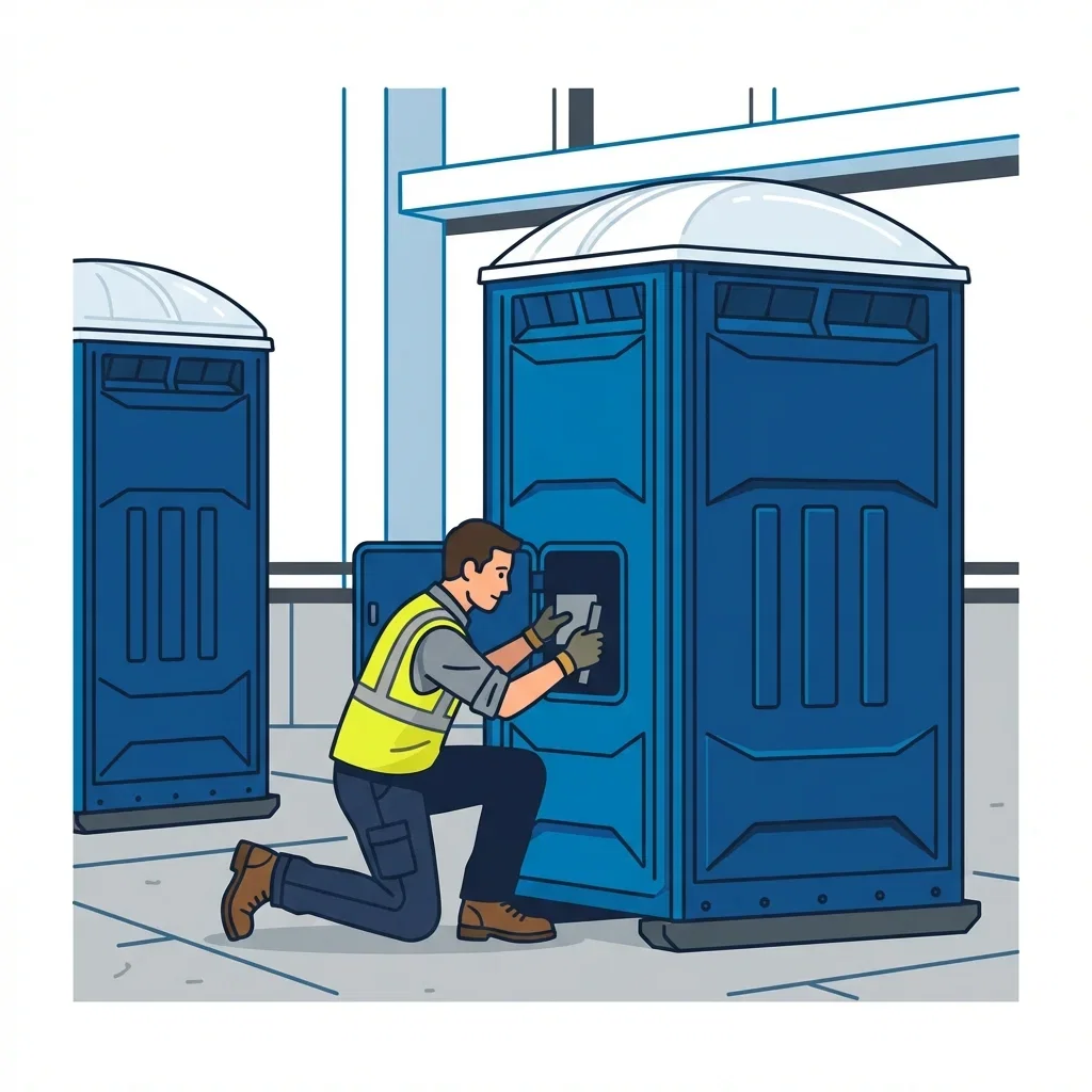 High-rise construction site sanitation logistics in Alexandria, VA